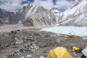 The Everest base camp view